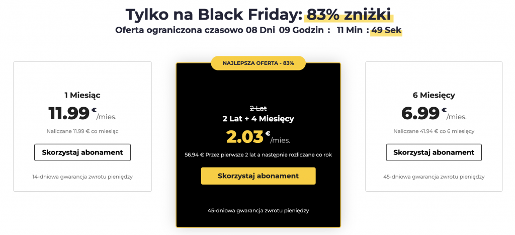 CyberGhost Black Friday 2022 PL image