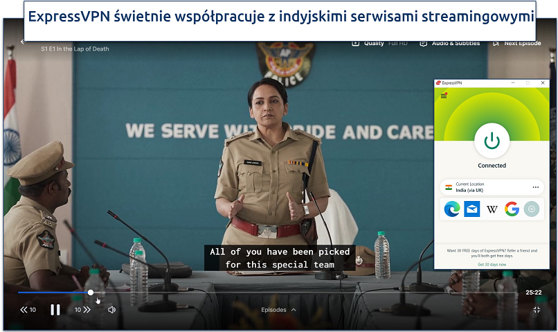 Zrzut ekranu Shaitan streamowanego na Hotstar za pośrednictwem ExpressVPN