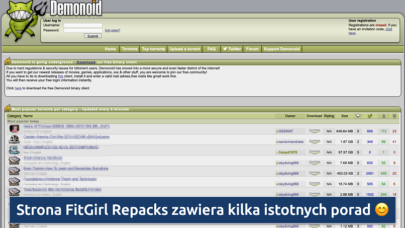 Screenshot of the FItGirl Repacks troubleshooting page